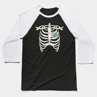 Ribcage With Polysexual Heart Baseball T-Shirt